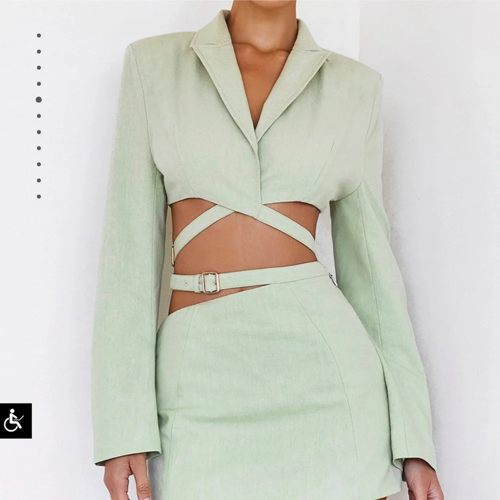 MISTRESS ROCKS LINET CROPPED JACKET+SKIRT - Picture 3 of 3